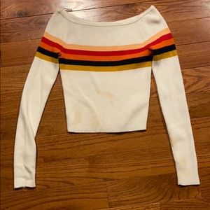 Never Worn off the shoulder cropped blouse